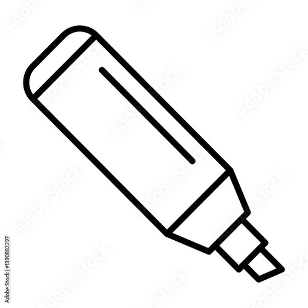 Fototapeta Marker Vector Line Icon Design