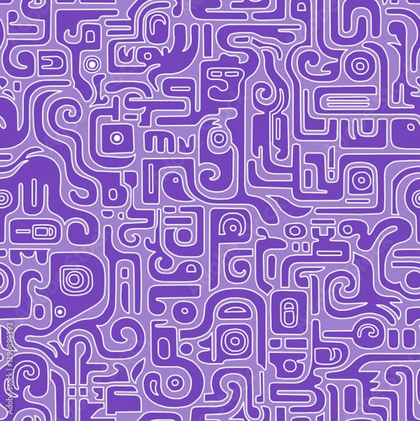 Obraz Abstract mosaic pattern painted in bright colors from geometric shapes drawn by hand.Seamless background.	
