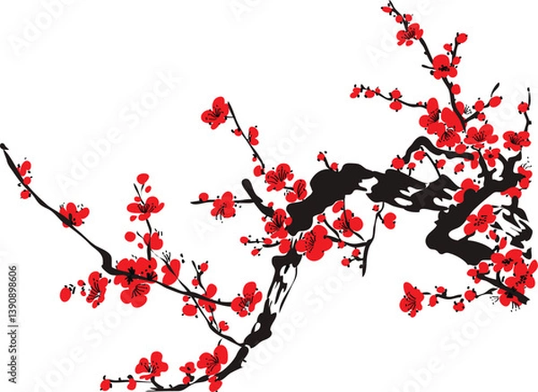 Obraz Realistic sakura blossom - Japanese cherry tree
