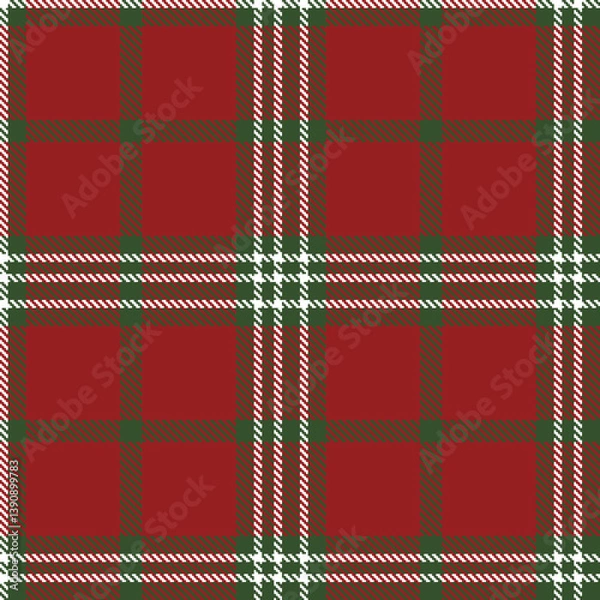 Obraz Warm pine and Highland white Seamless Tartan Fabric Design