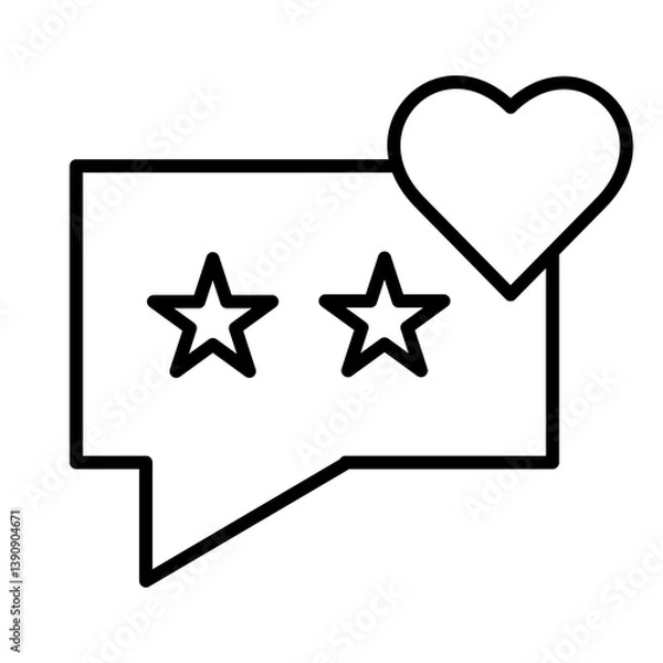 Obraz Good Feedback Vector Line Icon Design