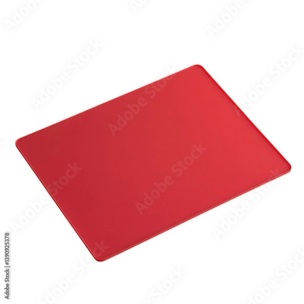 Fototapeta A Sleek Rectangular Silicone Baking Mat with Polished Red Cutting Board Isolated on Transparent Background