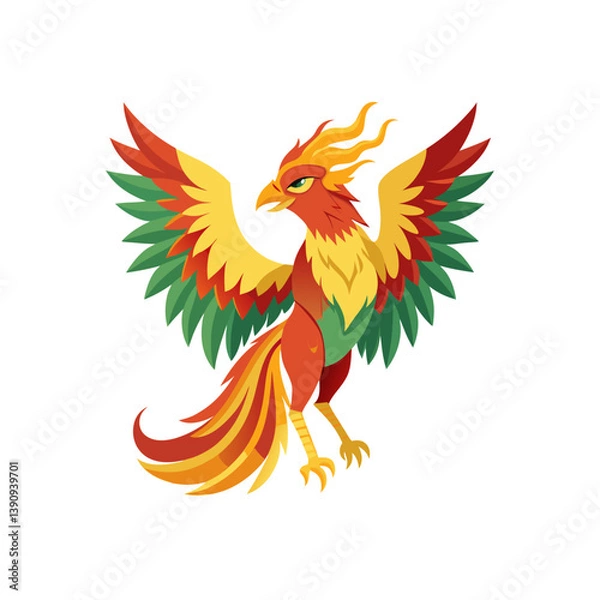 Fototapeta rooster isolated on white background