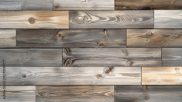 Fototapeta Weathered gray cedar shingle wall showcases a rustic, natural texture. Its vintage wood pattern adds charm to exterior architecture, symbolizing durability, aged beauty, and timeless design