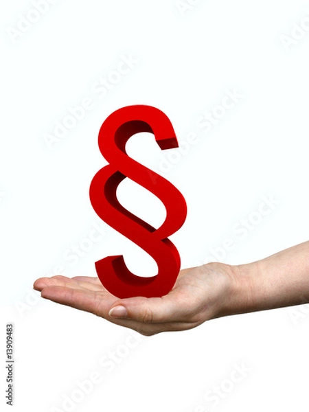 Obraz roter Paragraph in Hand