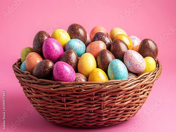 Obraz chocolate easter eggs