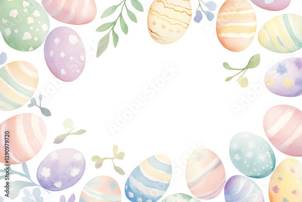 Obraz easter eggs border