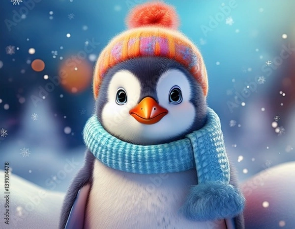 Obraz Pinguin im Winter