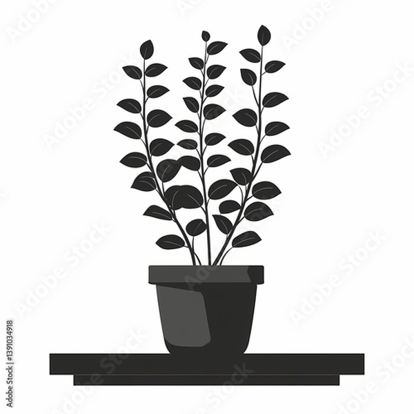 Fototapeta Transform Your Space with Stylish Potted Plants: Indoor Gardening for Modern Design and Relaxation