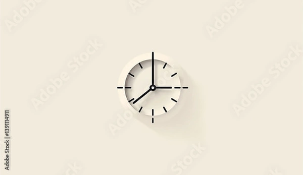 Fototapeta clock on a white background, Generative AI