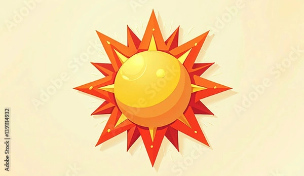 Fototapeta vector sun icon, Generative AI