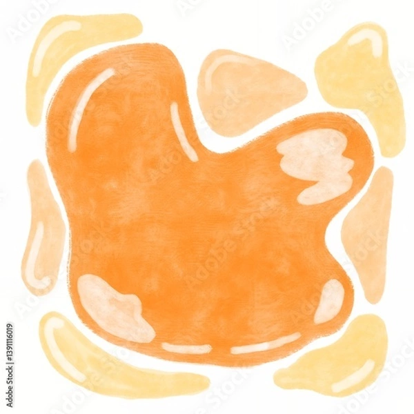 Obraz Abstract Orange Splash Art