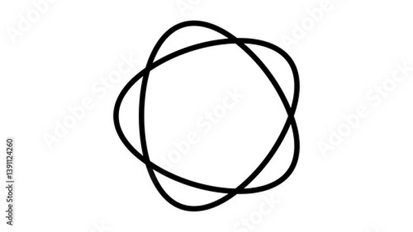 Obraz Accurate Hypotrochoid Closed Vector Path for Animation and Graphic Design