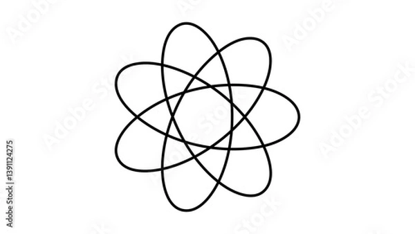 Obraz Accurate Hypotrochoid Closed Vector Path for Animation and Graphic Design