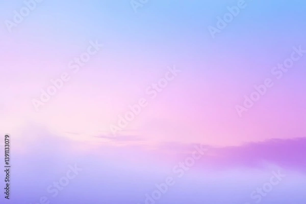 Fototapeta Soft pastel sky with gentle cloud accents fading from light blue to lavender hues