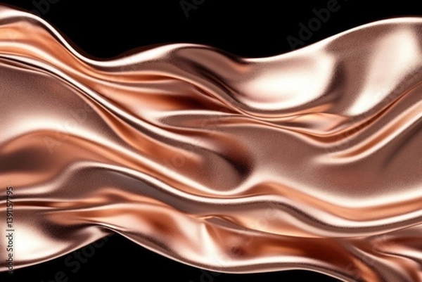 Fototapeta Rose Gold Draped Fabric Abstract Background