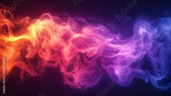 Fototapeta ... a flame-like gradient of colored smoke.