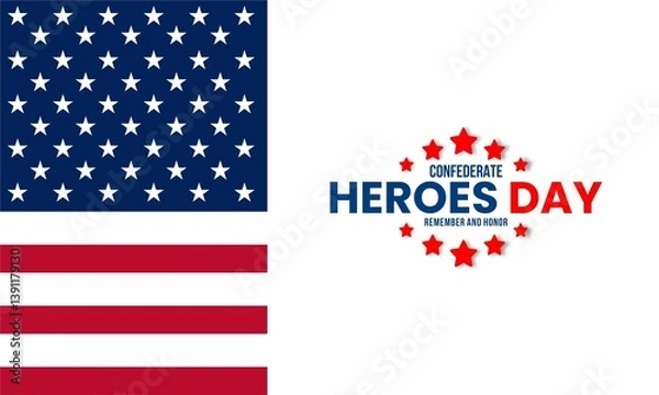 Fototapeta Confederate Heroes Day design concept , vektor ilustration
