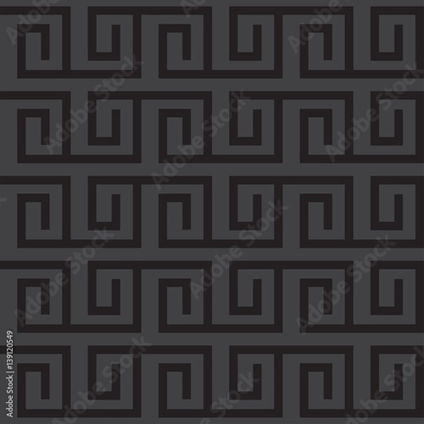 Fototapeta czarne tło geometryczne wzór Grecki Meander