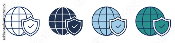 Obraz Security Icons Collection – Multiple Vector Styles Included