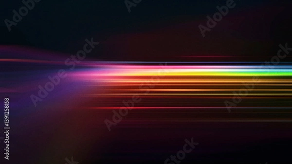 Fototapeta Vibrant Light Streaks on Dark Background Generative AI  