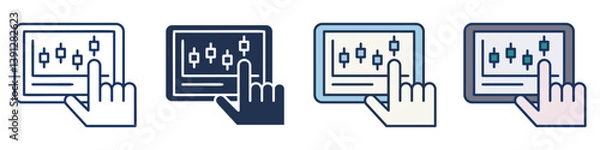 Obraz Trading Icons Collection – Multiple Vector Styles Included