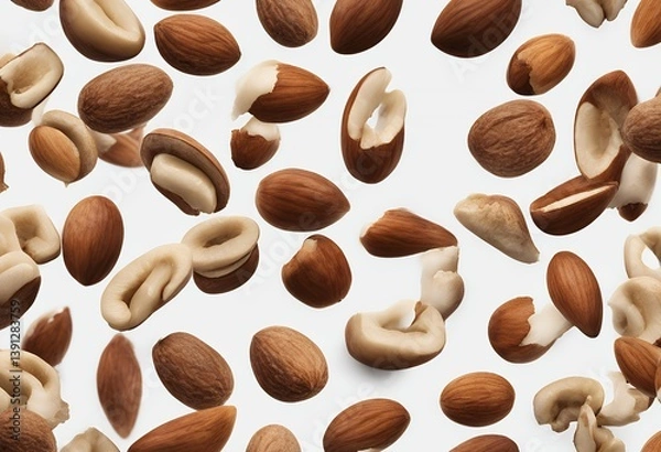 Fototapeta nuts mix isolated transparent background png file cut out   digital art illustration