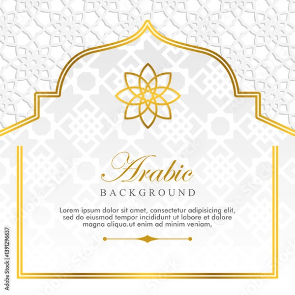 Obraz  islamic background for greeting card template