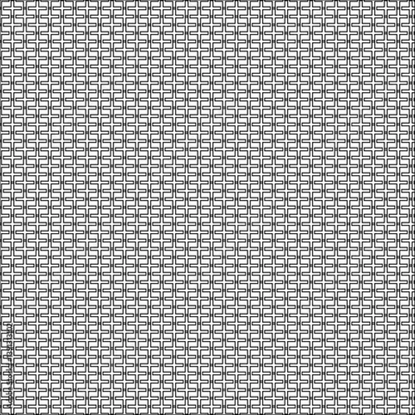 Fototapeta Stylized H Maze Pattern - Black and White Geometric Design