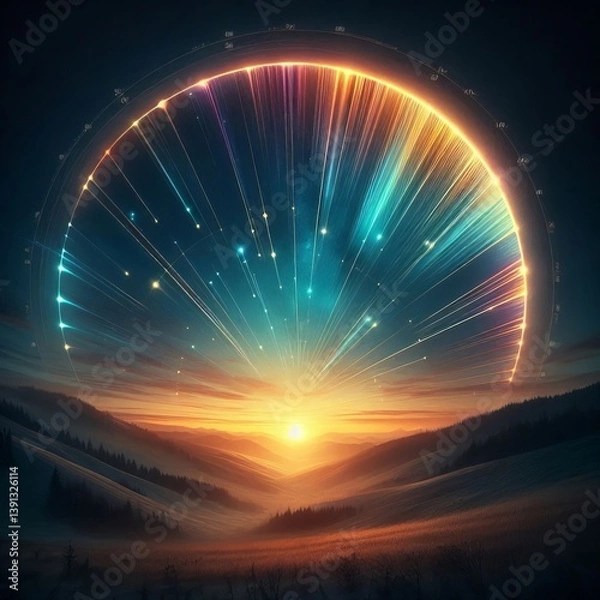 Fototapeta Zodiacal Light A faint triangular glow extending along the eclip