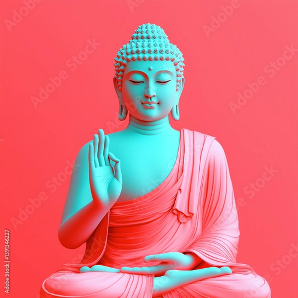 Obraz buddha statue in lotus position