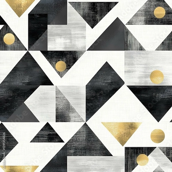 Obraz A contemporary geometric fabric pattern.