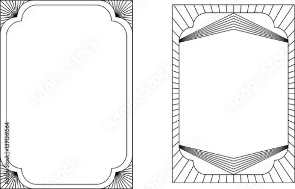 Fototapeta vector frames black on a white background