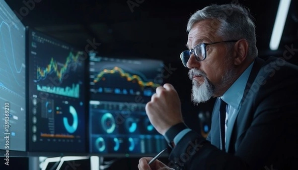 Obraz Financial advisor explaining strategies in modern office environment