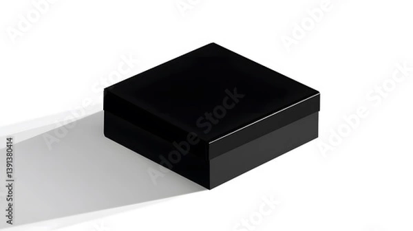 Fototapeta Wrapped Box Shadow small wrapped box with angled shadow