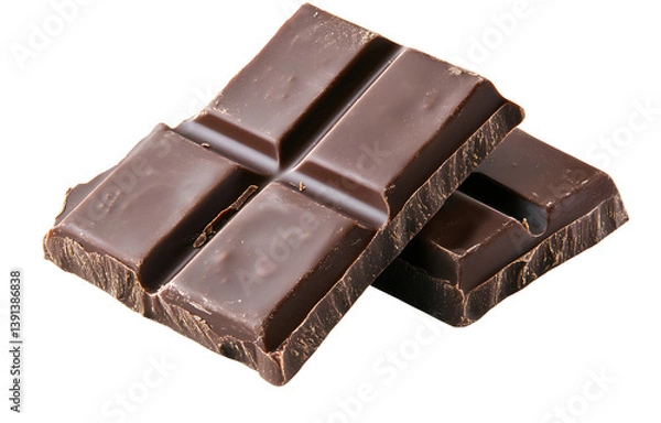 Fototapeta  A simple chocolate bar, with a transparent background png 