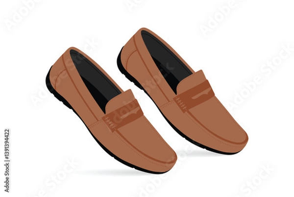Fototapeta Vector loafer design, Shoe sketch, Sneakers vector, Shoes outline illustration, vector drawing. Shoe isolated on white background, vector illustration Loafer, Shoes clipart, Pair of shoes.