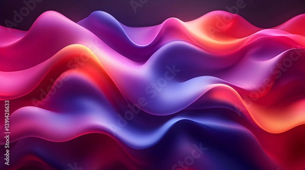 Obraz Abstract vibrant wavy background.
