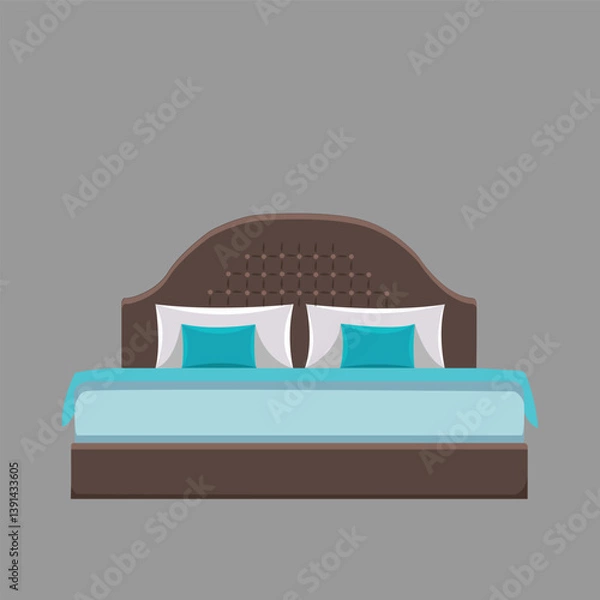 Obraz vector illustration of a bed