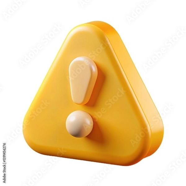 Fototapeta yellow exclamation mark