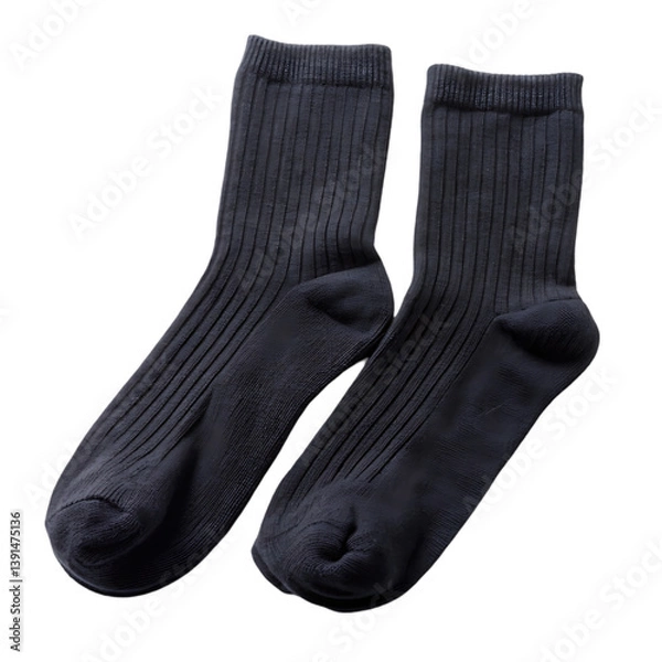 Fototapeta Black Crew Socks: Texture & Style