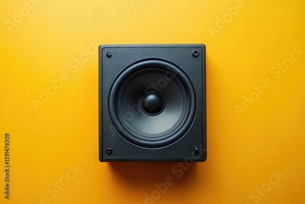 Fototapeta Stage Monitor Product Photography: Flat Lay, Minimalist Top-Down View, Solid Background, Copy Space