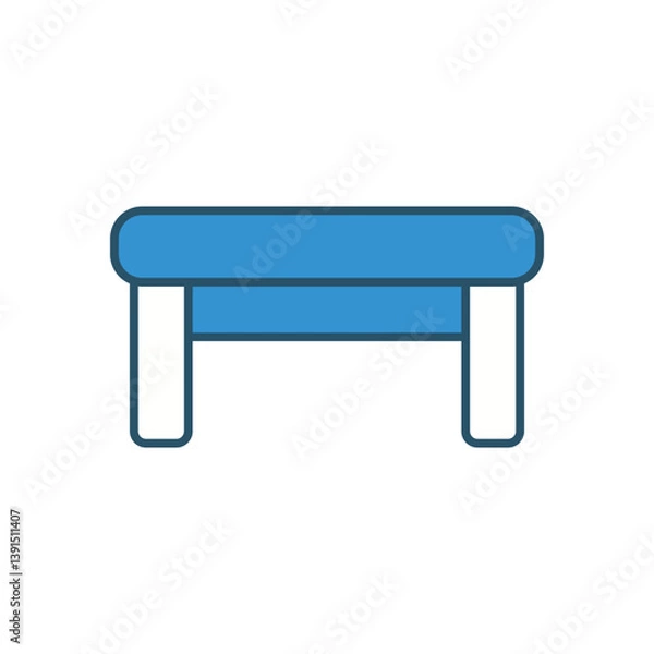 Fototapeta TABLE vector icon stock illustration