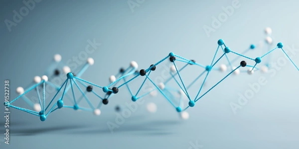 Fototapeta Linking entities. Business network, networking, link, social media, SNS, internet communication, people connection concept abstract.
