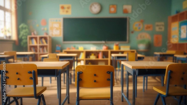 Fototapeta 校舎内にある教室のイメージ画像