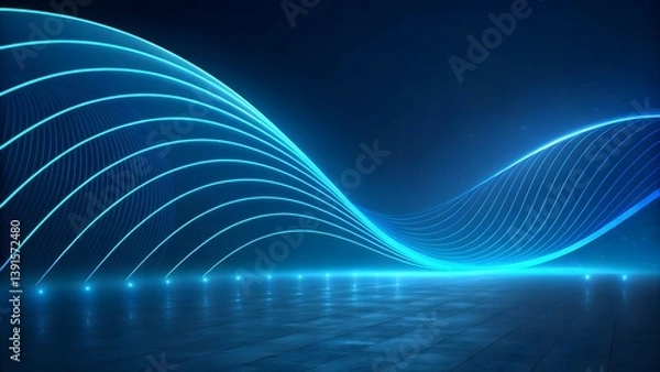 Obraz abstract blue wave background