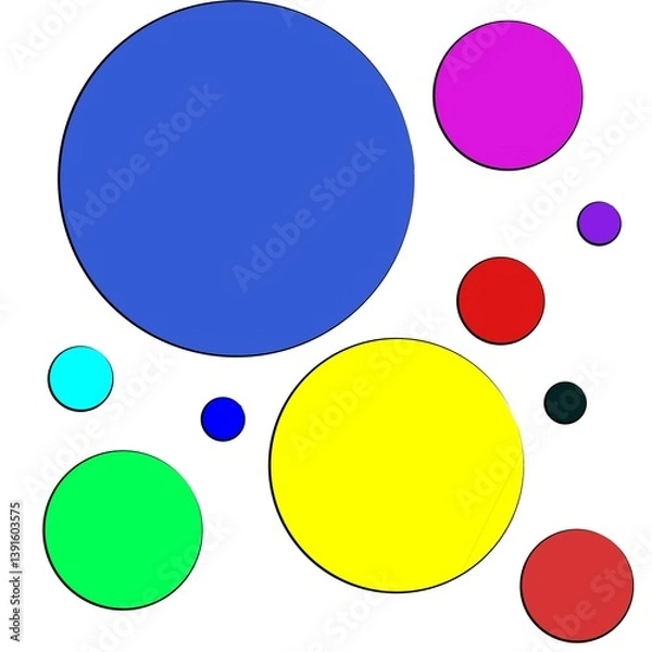 Obraz abstract background with colorful circles