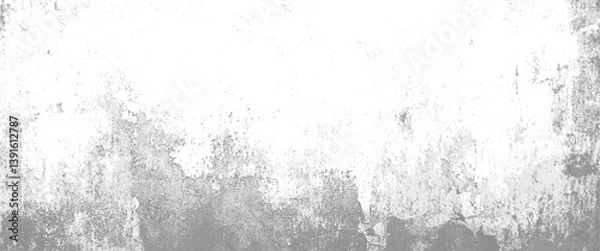 Fototapeta Vector old black and white wall cement grey white background with space 