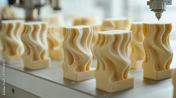 Fototapeta Industrial 3D Printing with Sand Molds for Enhanced Precision in Prototypes and Manufactured 