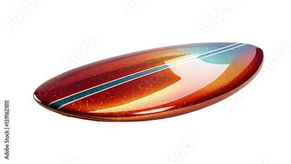 Fototapeta Sunset Hues: A Glossy, Glittery Abstract Artwork